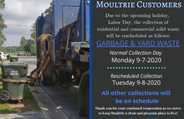 Labor Day Garbage Collection Change