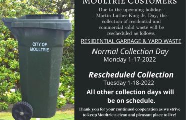 Martin Luther King Jr. Day Garbage Collection Change