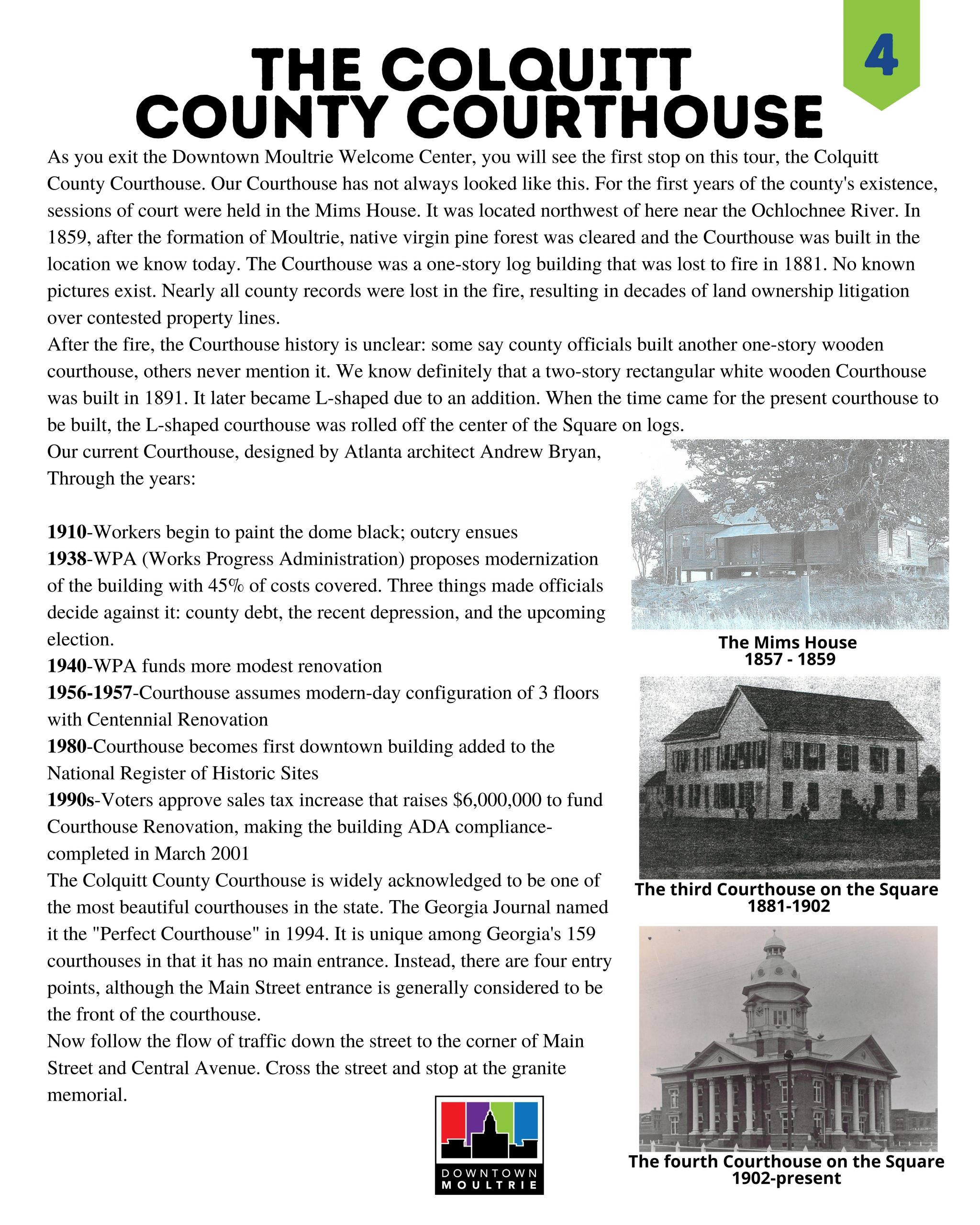 City of Moultrie » The Colquitt County Courthouse